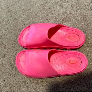 Free people hot pink movement slides